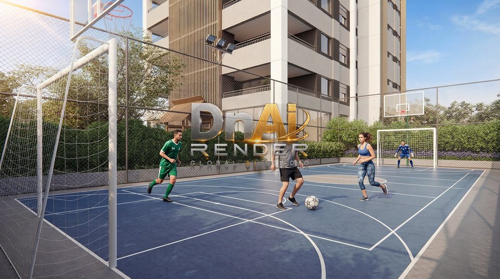 Quadra de futsal do Praça Kant